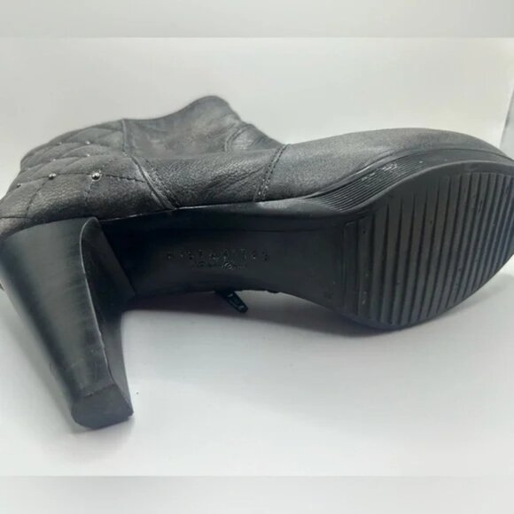 Hispanitas, size 39/8.5, grey ankle boots, leather, 3 inch heel, made in Spain - Picture 5 of 7